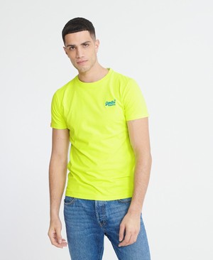 Superdry Orange Label Neon Lite Férfi Pólók Sárga | NHEZI4751